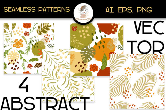 Abstract Botanical Vector Seamless Pattern: A Modern Design Essential
