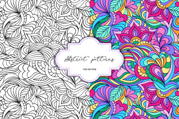 Abstract Doodle Pattern: Creative Freedom in Design