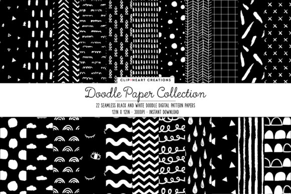 Black White Scandi Seamless Papers