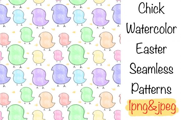 Chick Watercolor Easter Seamless Pattern: A Versatile Design Element for Creative Workflows