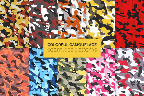 Colorful Camouflage Seamless Pattern: A Versatile Design Resource