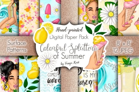 Colorful Splatters of Summer Pattern: A Vibrant Addition to Your Creative Projects