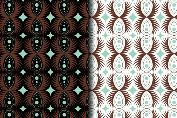 Ethnic Blue Brown Destination Pattern: A Versatile Design for Creative Projects