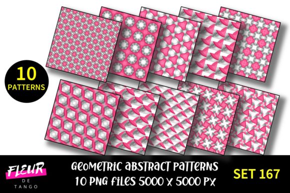 Geometric Pattern Digital Papers Set 167: A Versatile Design Resource