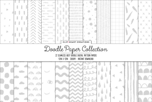 Gray Scandi Seamless Digital Papers