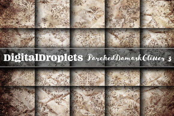 Parched Damask Glitter Vol. 3 BONUS: A Creative Resource for Artists and Crafters