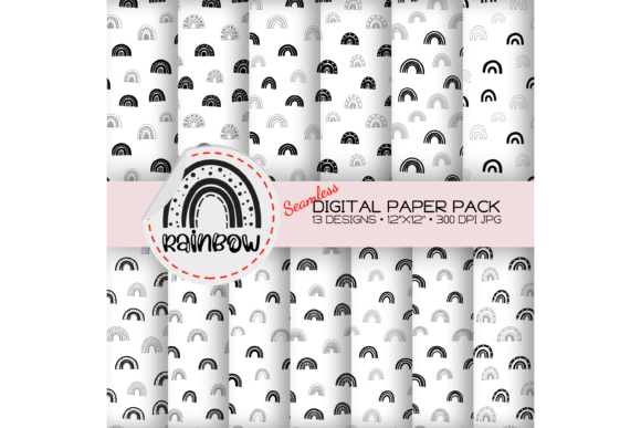 Rainbow Seamless Pattern - Digital Paper