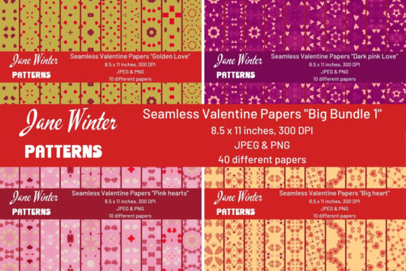 Seamless Valentine Papers Big Bundle 1: A Creative Resource for the Upcoming Holiday Season